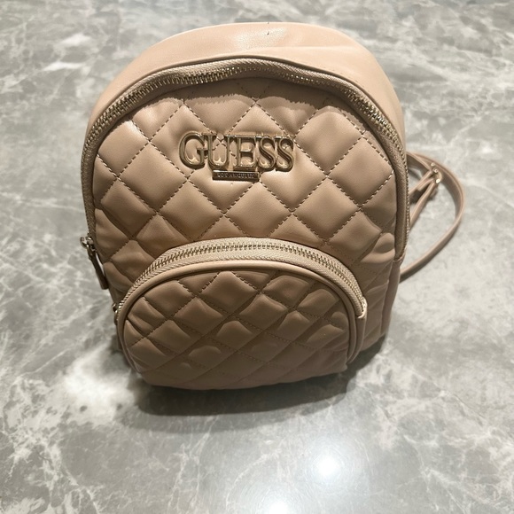 Guess Powder Mauve Quilted Los Angeles Women’s Packable Backpack Handbag - Picture 1 of 8